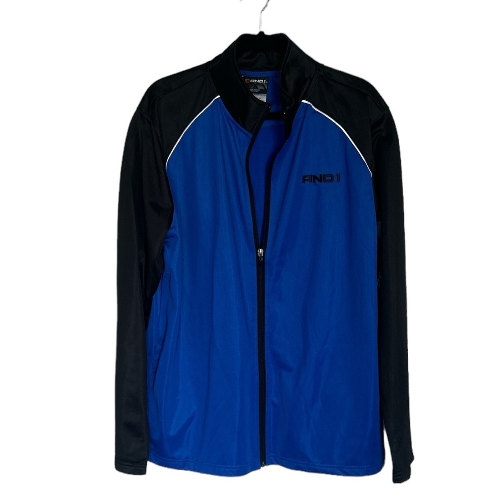 And 1 blue and black zipper sweat jacket size L